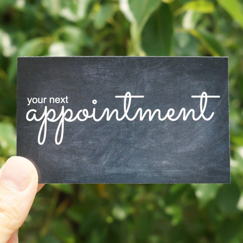 RXBC2011 Appointment Reminder Cards Pack of 100 Chalkboard Black and White - Image 4